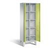 C+P Wäsche-Spind Classic, H1850xB610xT500mm, Front Viridingrün, Korpus Lichtgrau (8012-20B)
