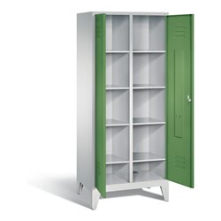 C+P Wäsche-Spind Classic, H1850xB810xT500mm, Front Resedagrün, Korpus Lichtgrau (8012-22B)