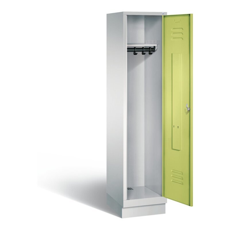 C+P Garderobenschrank Classic, H1800xB420xT500mm, Front Viridingrün, Korpus Lichtgrau (8020-12)