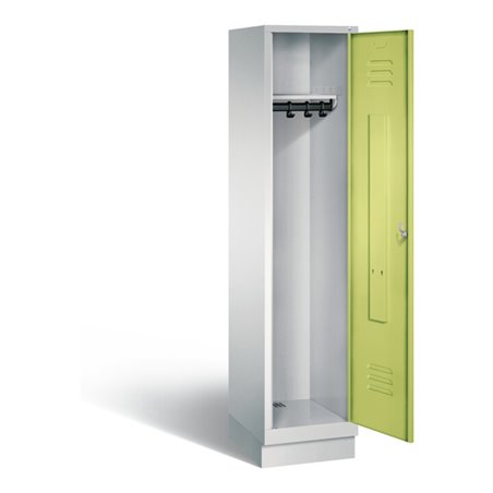 C+P Garderobenschrank Classic, H1800xB420xT500mm, Front Viridingrün, Korpus Lichtgrau (8020-12)