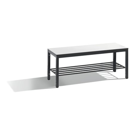 C+P Sitzbank, Basic Plus, H401xB1000xT353mm, Gestell Schwarzgrau / Dekor Weiß (8060-010)