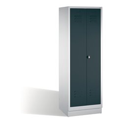 C+P Garderobenschrank Classic, H1800xB610xT500mm, Front Anthrazitgrau, Korpus Lichtgrau (8120-00)