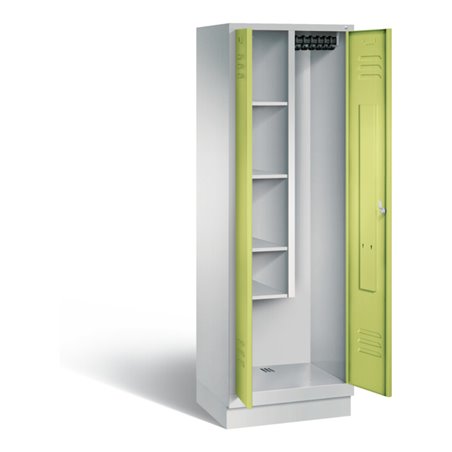 C+P Garderobenschrank Classic, H1800xB610xT500mm, Front Viridingrün, Korpus Lichtgrau (8120-00)