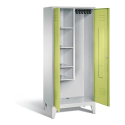 C+P Garderobenschrank Classic, H1850xB810xT500mm, Front Viridingrün, Korpus Lichtgrau (8110-02)