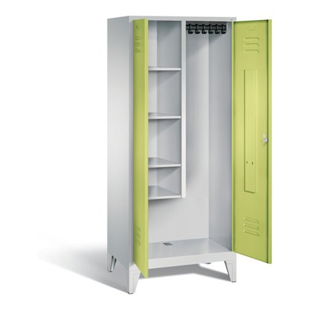 C+P Garderobenschrank Classic, H1850xB810xT500mm, Front Viridingrün, Korpus Lichtgrau (8110-02)