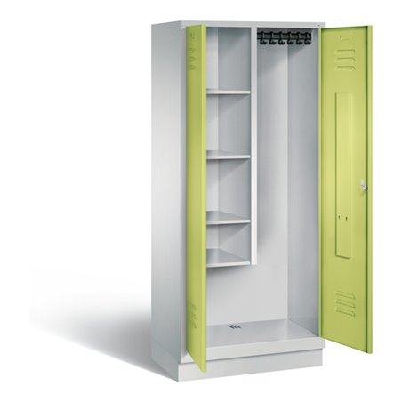 C+P Garderobenschrank Classic, H1800xB810xT500mm, Front Viridingrün, Korpus Lichtgrau (8120-02)