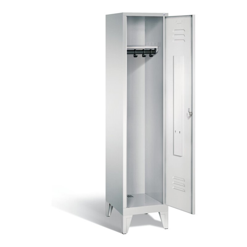 C+P Garderobenschrank Classic, H1850xB420xT500mm, Front Lichtgrau, Korpus Lichtgrau (8010-12)