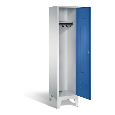 C+P Garderobenschrank Classic, H1850xB420xT500mm, Front Enzianblau, Korpus Lichtgrau (8010-12)