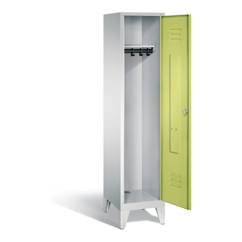 C+P Garderobenschrank Classic, H1850xB420xT500mm, Front Viridingrün, Korpus Lichtgrau (8010-12)