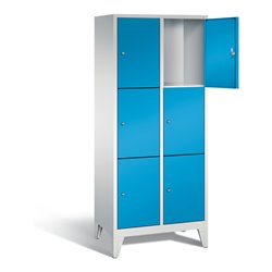 C+P Garderobenschrank Classic, H1850xB810xT500mm, Front Lichtblau, Korpus Lichtgrau (8010-223)