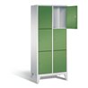 C+P Garderobenschrank Classic, H1850xB810xT500mm, Front Resedagrün, Korpus Lichtgrau (8010-223)