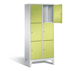 C+P Garderobenschrank Classic, H1850xB810xT500mm, Front Viridingrün, Korpus Lichtgrau (8010-223)
