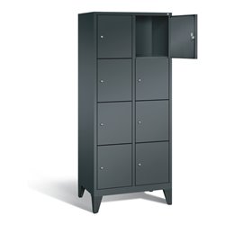 C+P Garderobenschrank Classic, H1850xB810xT500mm, Front Anthrazitgrau, Korpus Anthrazitgrau (8010-224)