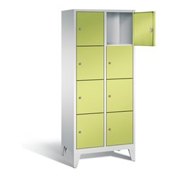 C+P Garderobenschrank Classic, H1850xB810xT500mm, Front Viridingrün, Korpus Lichtgrau (8010-224)
