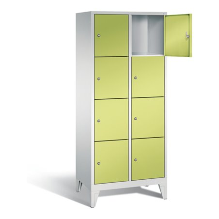 C+P Garderobenschrank Classic, H1850xB810xT500mm, Front Viridingrün, Korpus Lichtgrau (8010-224)