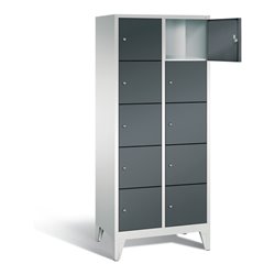 C+P Garderobenschrank Classic, H1850xB810xT500mm, Front Anthrazitgrau, Korpus Lichtgrau (8010-225)