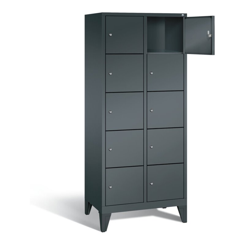C+P Garderobenschrank Classic, H1850xB810xT500mm, Front Anthrazitgrau, Korpus Anthrazitgrau (8010-225)