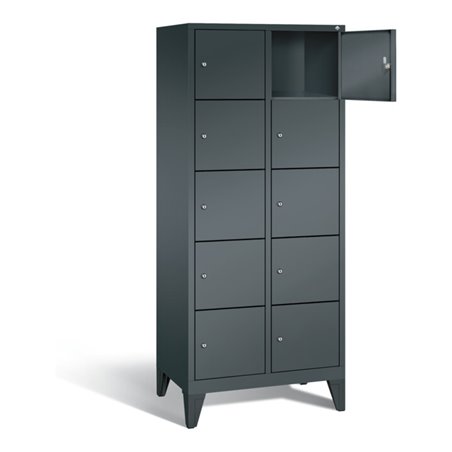 C+P Garderobenschrank Classic, H1850xB810xT500mm, Front Anthrazitgrau, Korpus Anthrazitgrau (8010-225)