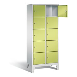 C+P Garderobenschrank Classic, H1850xB810xT500mm, Front Viridingrün, Korpus Lichtgrau (8010-225)