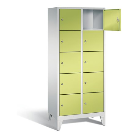 C+P Garderobenschrank Classic, H1850xB810xT500mm, Front Viridingrün, Korpus Lichtgrau (8010-225)
