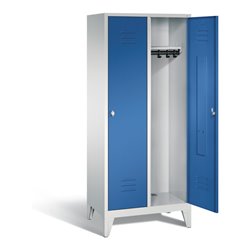 C+P Garderobenschrank Classic, H1850xB810xT500mm, Front Enzianblau, Korpus Lichtgrau (8010-22)