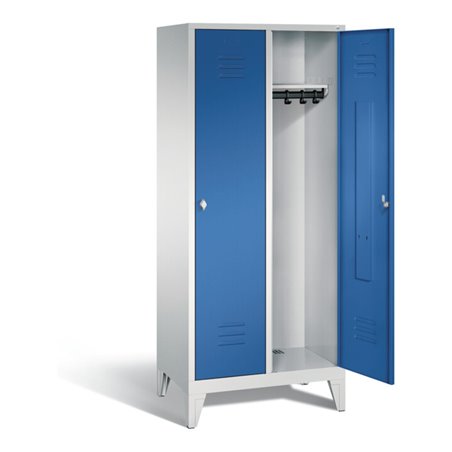 C+P Garderobenschrank Classic, H1850xB810xT500mm, Front Enzianblau, Korpus Lichtgrau (8010-22)