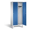 C+P Garderobenschrank Classic, H1850xB810xT500mm, Front Enzianblau, Korpus Lichtgrau (8010-22)
