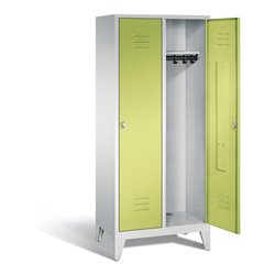 C+P Garderobenschrank Classic, H1850xB810xT500mm, Front Viridingrün, Korpus Lichtgrau (8010-22)