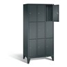 C+P Garderobenschrank Classic, H1850xB900xT500mm, Front Anthrazitgrau, Korpus Anthrazitgrau (8010-303)