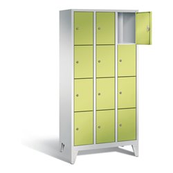 C+P Garderobenschrank Classic, H1850xB900xT500mm, Front Viridingrün, Korpus Lichtgrau (8010-304)