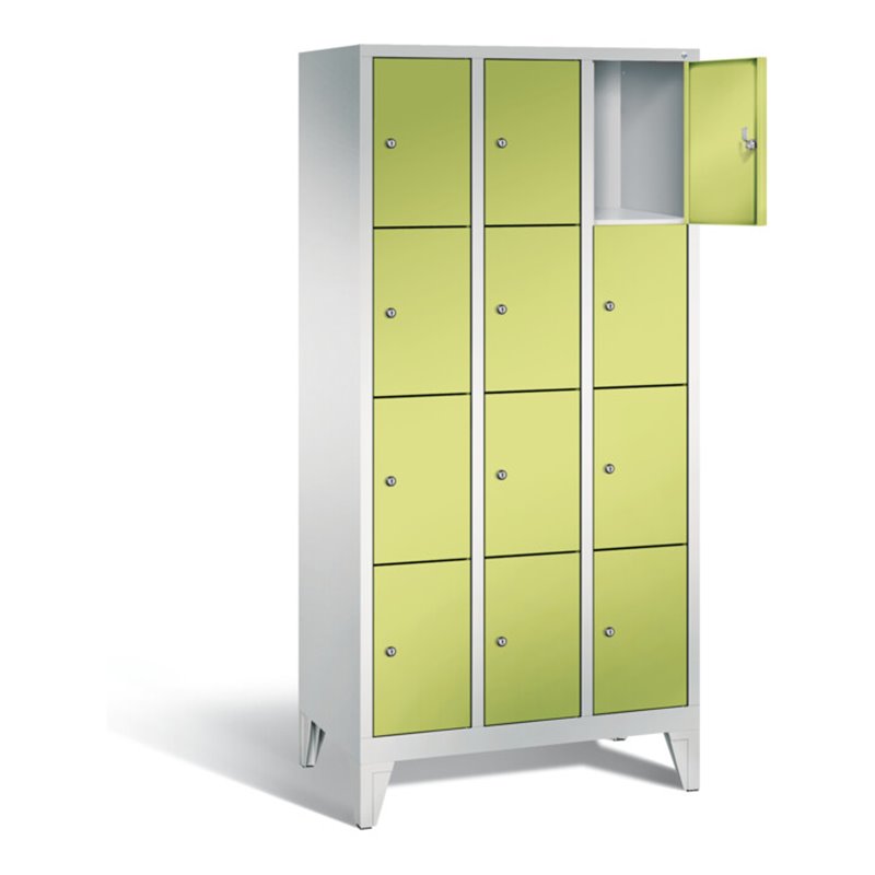 C+P Garderobenschrank Classic, H1850xB900xT500mm, Front Viridingrün, Korpus Lichtgrau (8010-304)