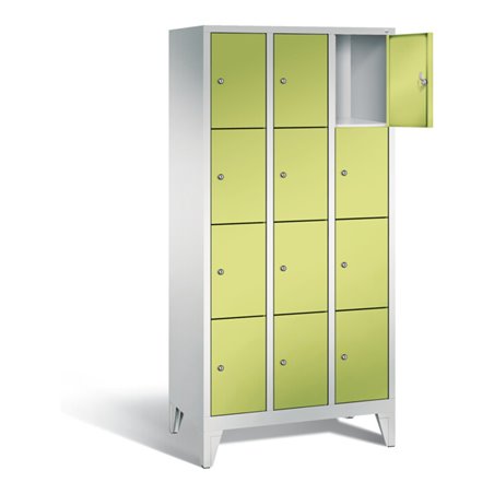 C+P Garderobenschrank Classic, H1850xB900xT500mm, Front Viridingrün, Korpus Lichtgrau (8010-304)