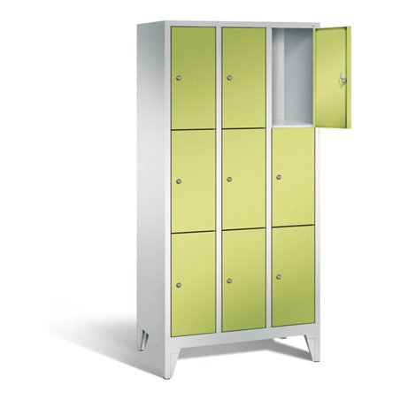 C+P Garderobenschrank Classic, H1850xB900xT500mm, Front Viridingrün, Korpus Lichtgrau (8010-303)