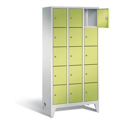 C+P Garderobenschrank Classic, H1850xB900xT500mm, Front Viridingrün, Korpus Lichtgrau (8010-305)