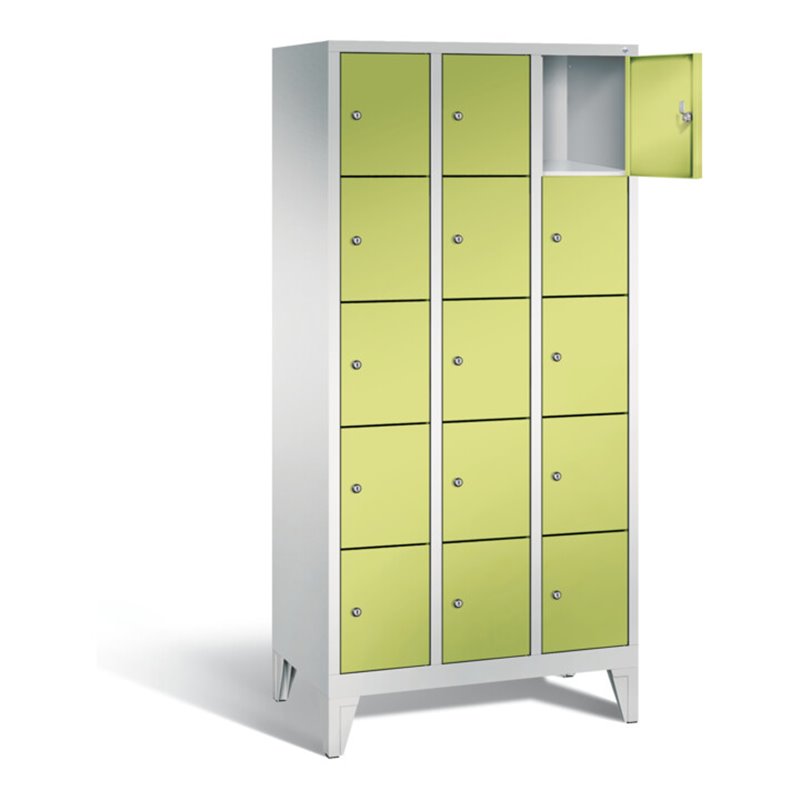 C+P Garderobenschrank Classic, H1850xB900xT500mm, Front Viridingrün, Korpus Lichtgrau (8010-305)