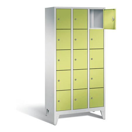 C+P Garderobenschrank Classic, H1850xB900xT500mm, Front Viridingrün, Korpus Lichtgrau (8010-305)