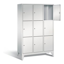 C+P Garderobenschrank Classic, H1850xB1200xT500mm, Front Lichtgrau, Korpus Lichtgrau (8010-323)