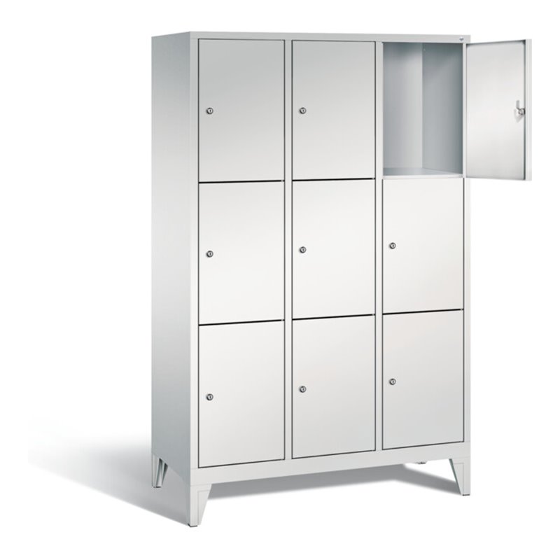 C+P Garderobenschrank Classic, H1850xB1200xT500mm, Front Lichtgrau, Korpus Lichtgrau (8010-323)