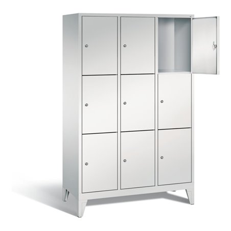 C+P Garderobenschrank Classic, H1850xB1200xT500mm, Front Lichtgrau, Korpus Lichtgrau (8010-323)