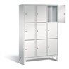 C+P Garderobenschrank Classic, H1850xB1200xT500mm, Front Lichtgrau, Korpus Lichtgrau (8010-323)