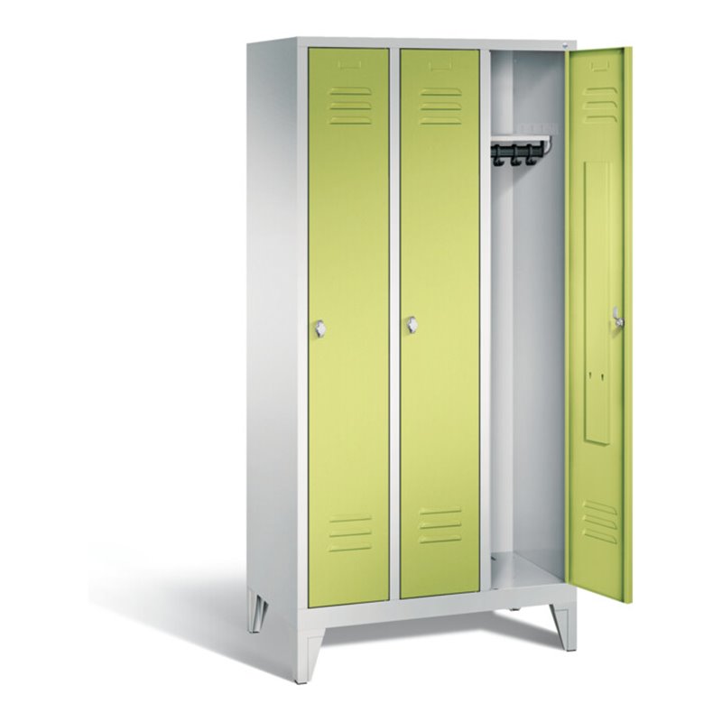 C+P Garderobenschrank Classic, H1850xB900xT500mm, Front Viridingrün, Korpus Lichtgrau (8010-30)