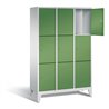 C+P Garderobenschrank Classic, H1850xB1200xT500mm, Front Resedagrün, Korpus Lichtgrau (8010-323)
