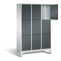C+P Garderobenschrank Classic, H1850xB1200xT500mm, Front Anthrazitgrau, Korpus Lichtgrau (8010-323)