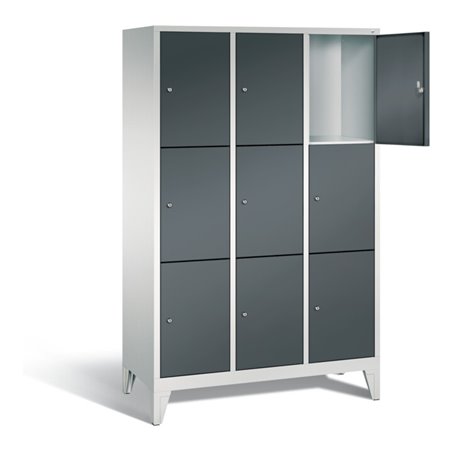 C+P Garderobenschrank Classic, H1850xB1200xT500mm, Front Anthrazitgrau, Korpus Lichtgrau (8010-323)