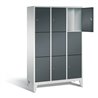 C+P Garderobenschrank Classic, H1850xB1200xT500mm, Front Anthrazitgrau, Korpus Lichtgrau (8010-323)