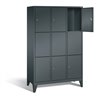 C+P Garderobenschrank Classic, H1850xB1200xT500mm, Front Anthrazitgrau, Korpus Anthrazitgrau (8010-323)