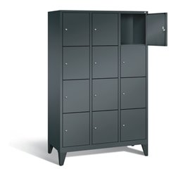 C+P Garderobenschrank Classic, H1850xB1200xT500mm, Front Anthrazitgrau, Korpus Anthrazitgrau (8010-324)