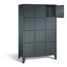 C+P Garderobenschrank Classic, H1850xB1200xT500mm, Front Anthrazitgrau, Korpus Anthrazitgrau (8010-324)