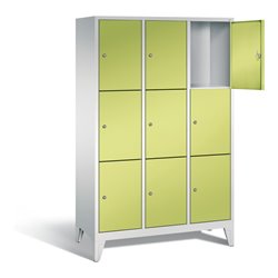 C+P Garderobenschrank Classic, H1850xB1200xT500mm, Front Viridingrün, Korpus Lichtgrau (8010-323)