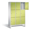 C+P Garderobenschrank Classic, H1850xB1200xT500mm, Front Viridingrün, Korpus Lichtgrau (8010-323)